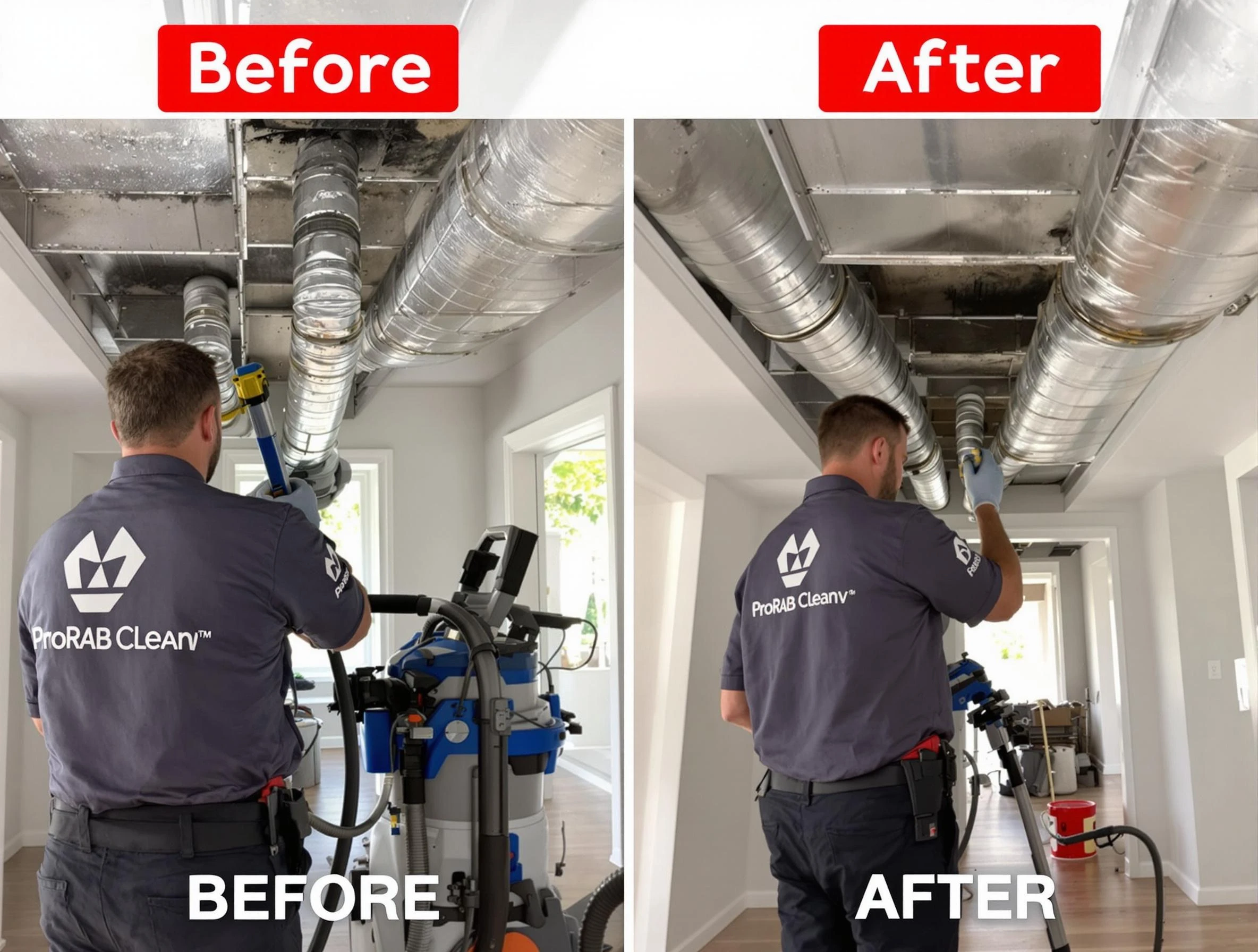 Hueytown Air Duct Cleaning expert performing thorough residential duct cleaning in a Hueytown home